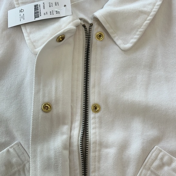 NWT J Crew Short Barn Jacket™ in cotton twill Women’s Medium White - Picture 10 of 14
